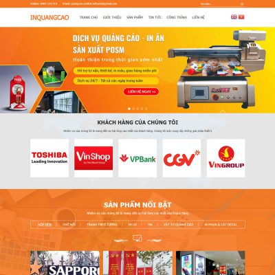Theme wordpress dịch vụ quảng cáo, biển quảng cáo