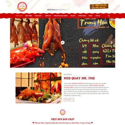 Theme wordpress bán heo quay