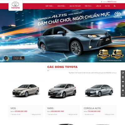 Theme wordpress bán xe toyota 03