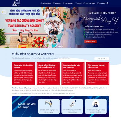 Theme wordpress khóa học thẩm mỹ