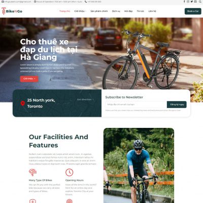Theme wordpress cho thuê xe đạp