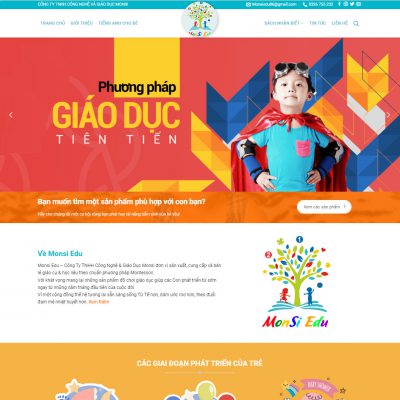 Theme wordpress trung tâm tiếng Anh cho bé