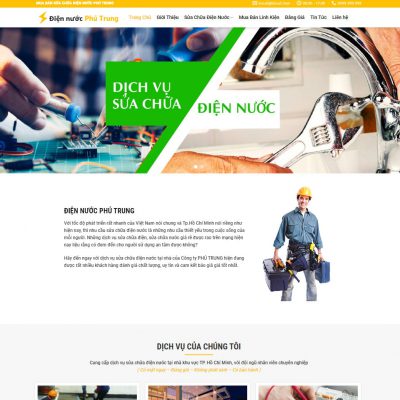 Theme wordpress dịch vụ sửa chữa điện nước