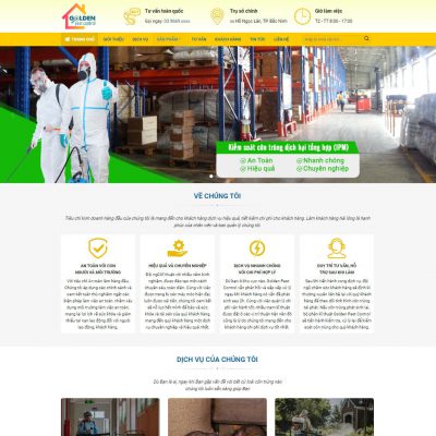 Theme wordpress dịch vụ diệt côn trùng, sâu bọ, kiến gián