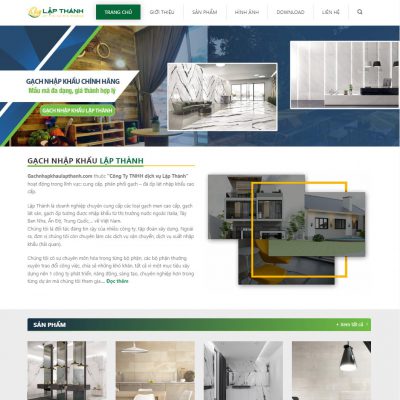 Theme wordpress bán gạch men, đá granite, đá mài