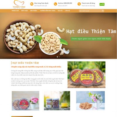 Theme wordpress nông sản hạt điều 01