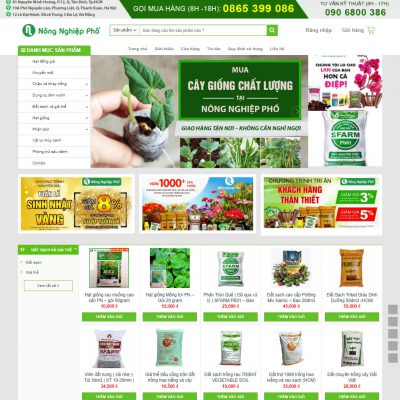 Theme wordpress bán sản phẩm nông nghiệp , phân bón