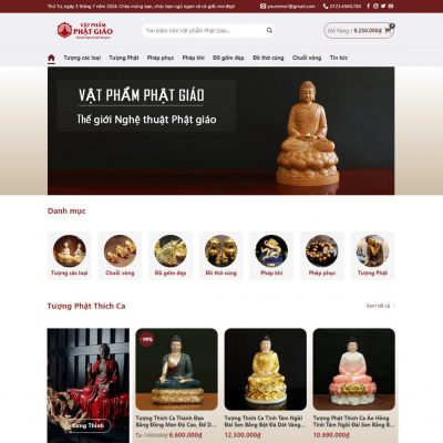 Theme wordpress bán vật phẩm thờ, phật giáo, phong thủy