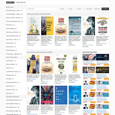 Theme wordpress review sách - chuyên Affiliate bán khóa học, google adsense